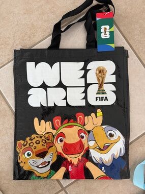 FIFA World Cup 2026 Reusable Tote bag We are 26 Mascot USA Official Licensed NWT